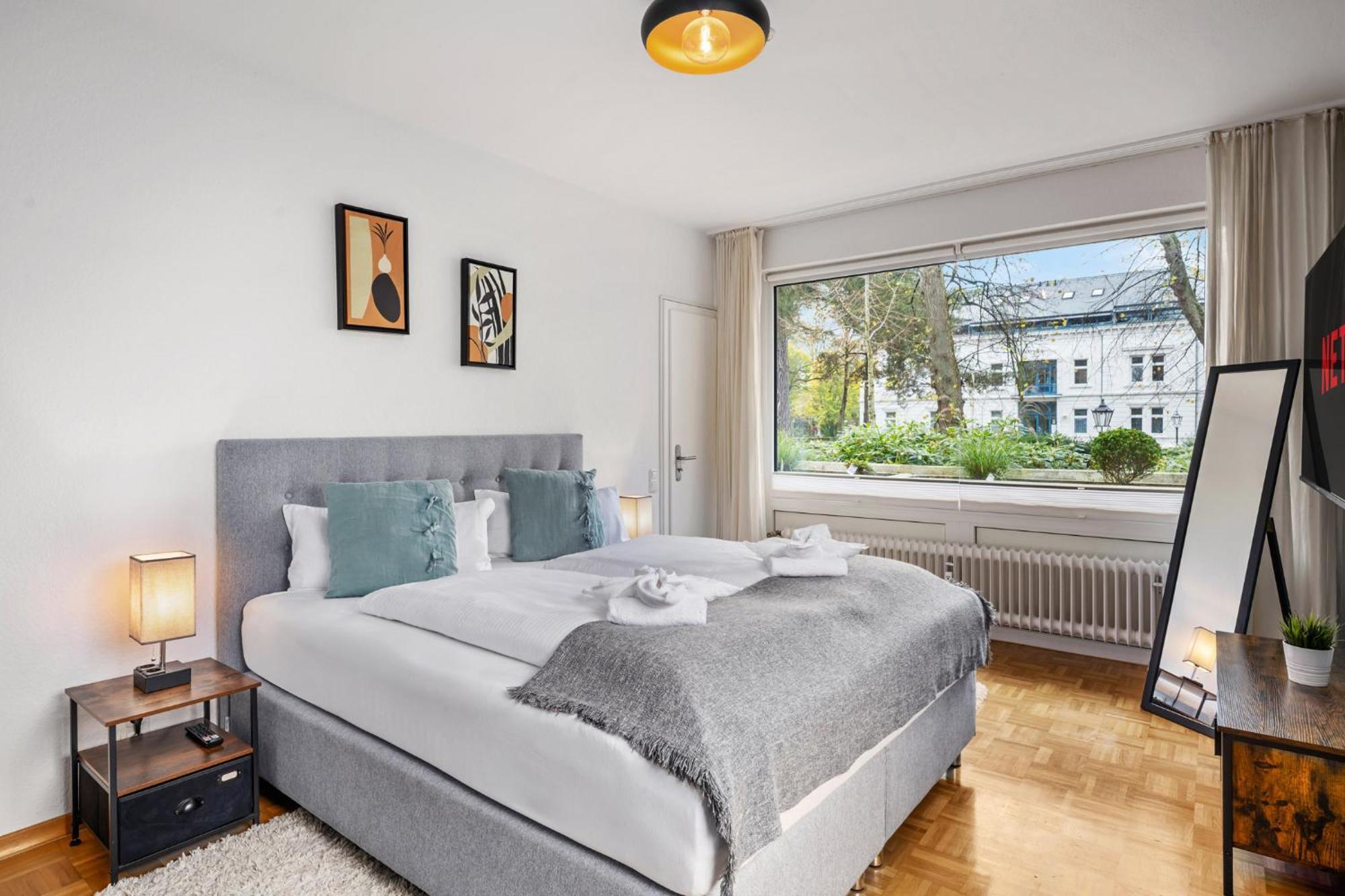 Stilvolle Stadtoase, 116 Qm, Parkblick, Wassernah, Parkplatz Wilhelmshaven Dış mekan fotoğraf